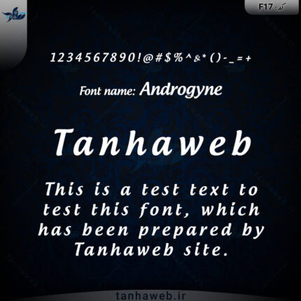 دانلود فونت انگلیسی Androgyne