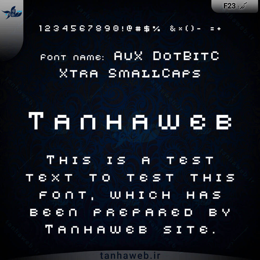 F23 دانلود فونت انگلیسی AuX DotBitC Xtra SmallCaps