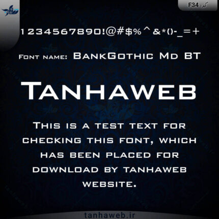 دانلود فونت انگلیسی BankGothic Md BT