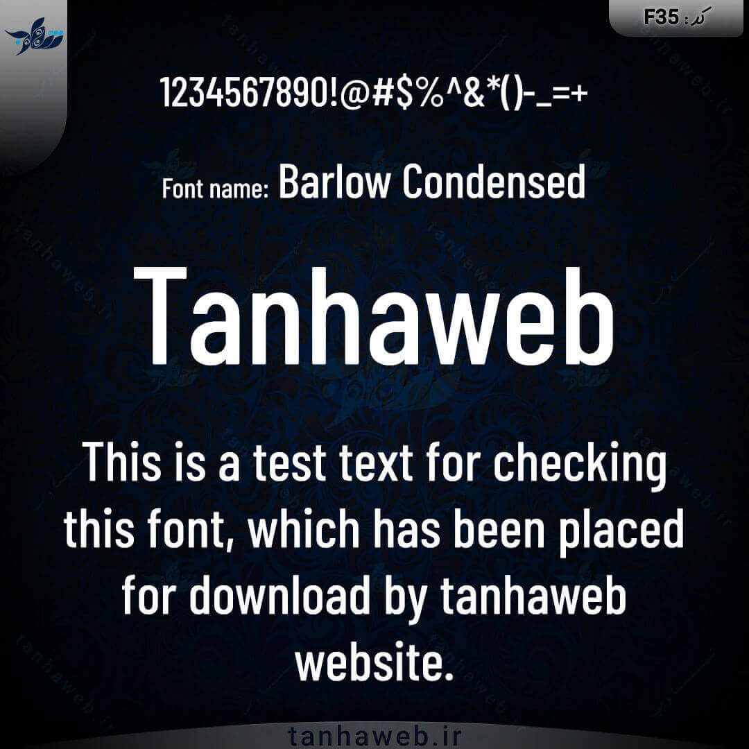 F35 دانلود فونت انگلیسی Barlow Condensed