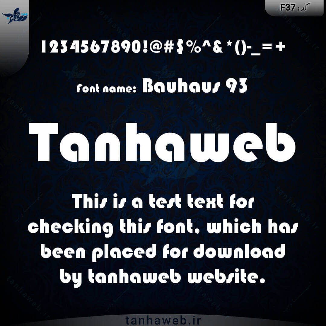 F37 دانلود فونت انگلیسی Bauhaus 93