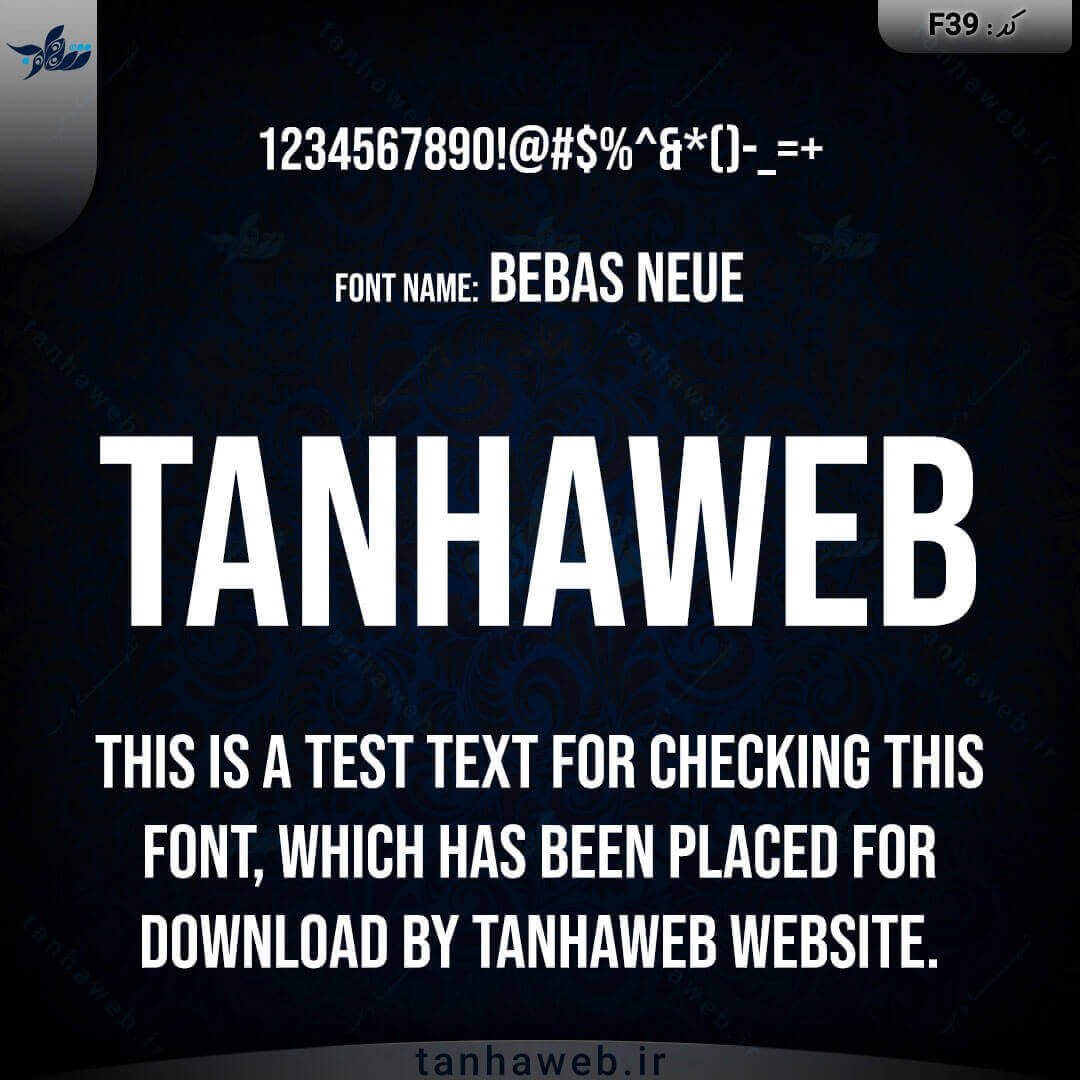 F39 دانلود فونت انگلیسی بباس نئو Bebas Neue