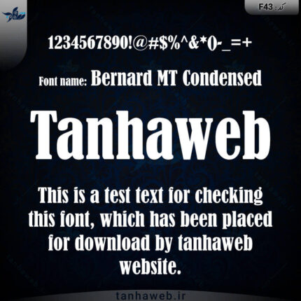 دانلود فونت انگلیسی Bernard MT Condensed