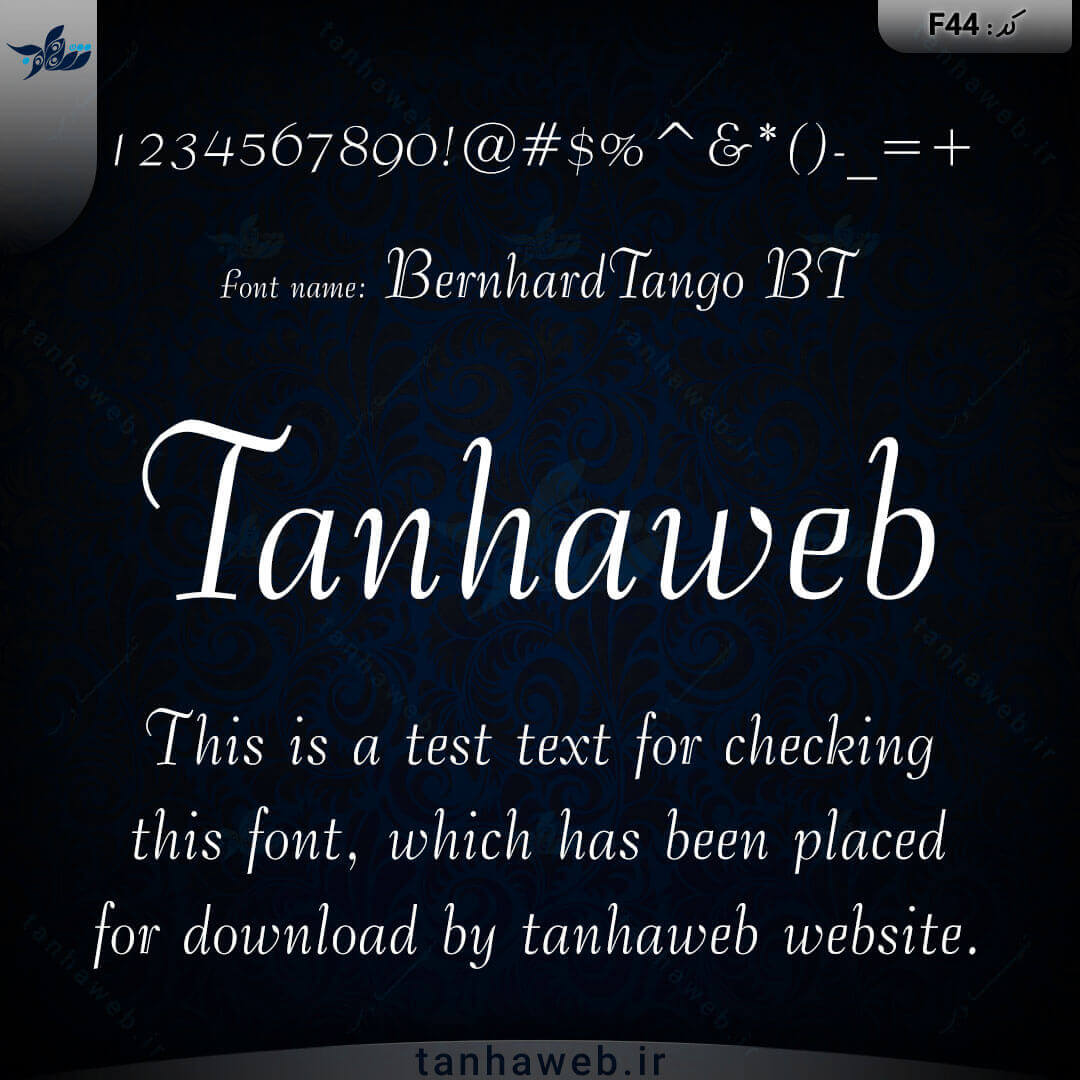F44 دانلود فونت انگلیسی BernhardTango BT