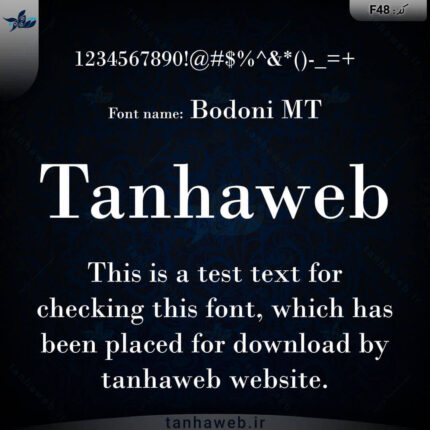 دانلود فونت انگلیسی Bodoni MT