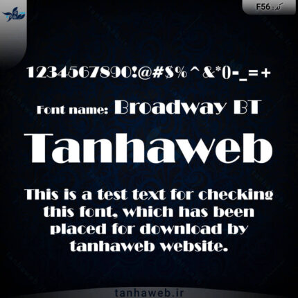 دانلود فونت انگلیسی Broadway BT