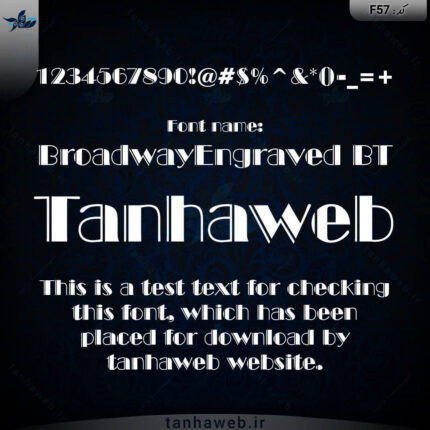دانلود فونت انگلیسی BroadwayEngraved BT