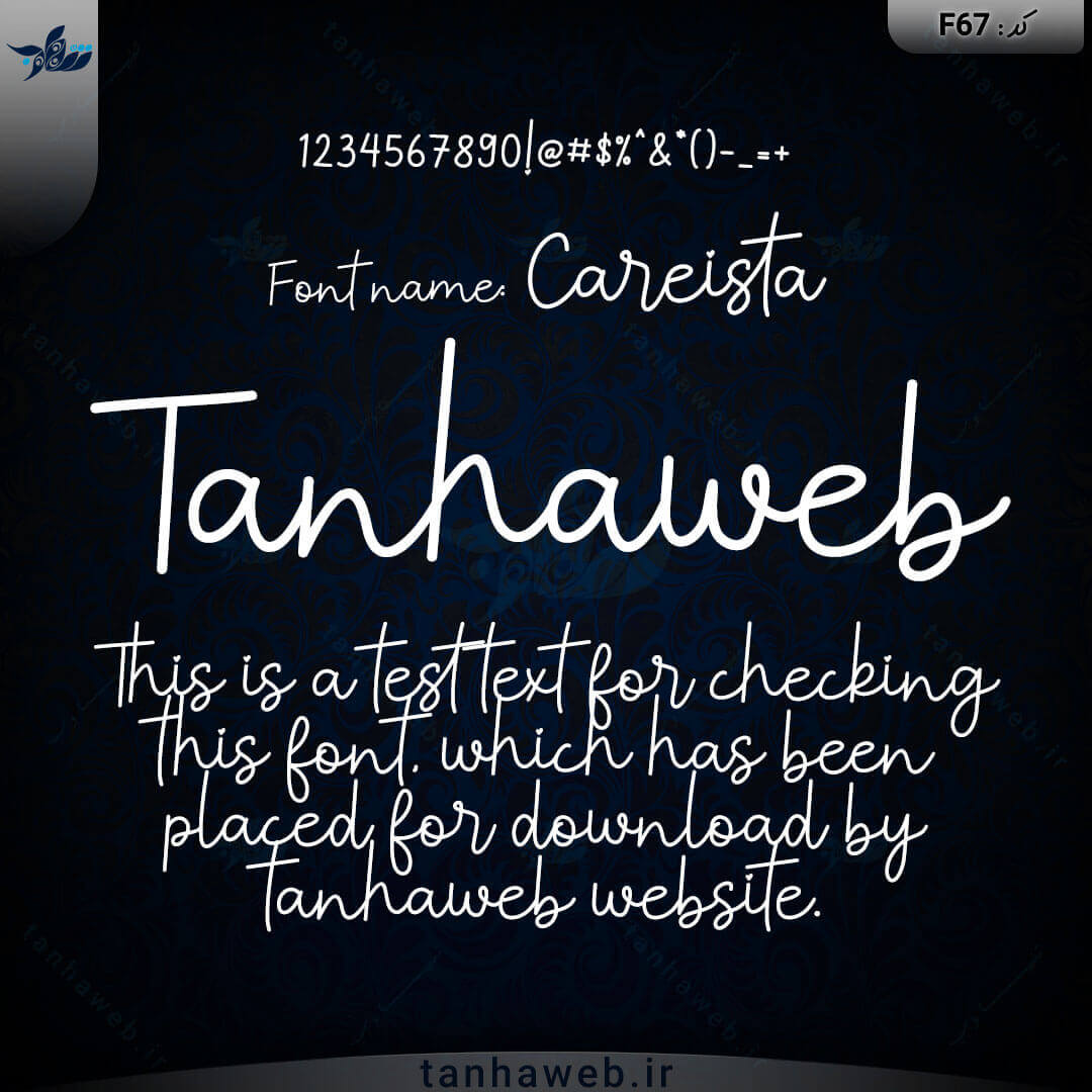 F67 دانلود فونت انگلیسی کاریستا Careista فونت انگلییسی دست نویس انگلیسی از تنها وب