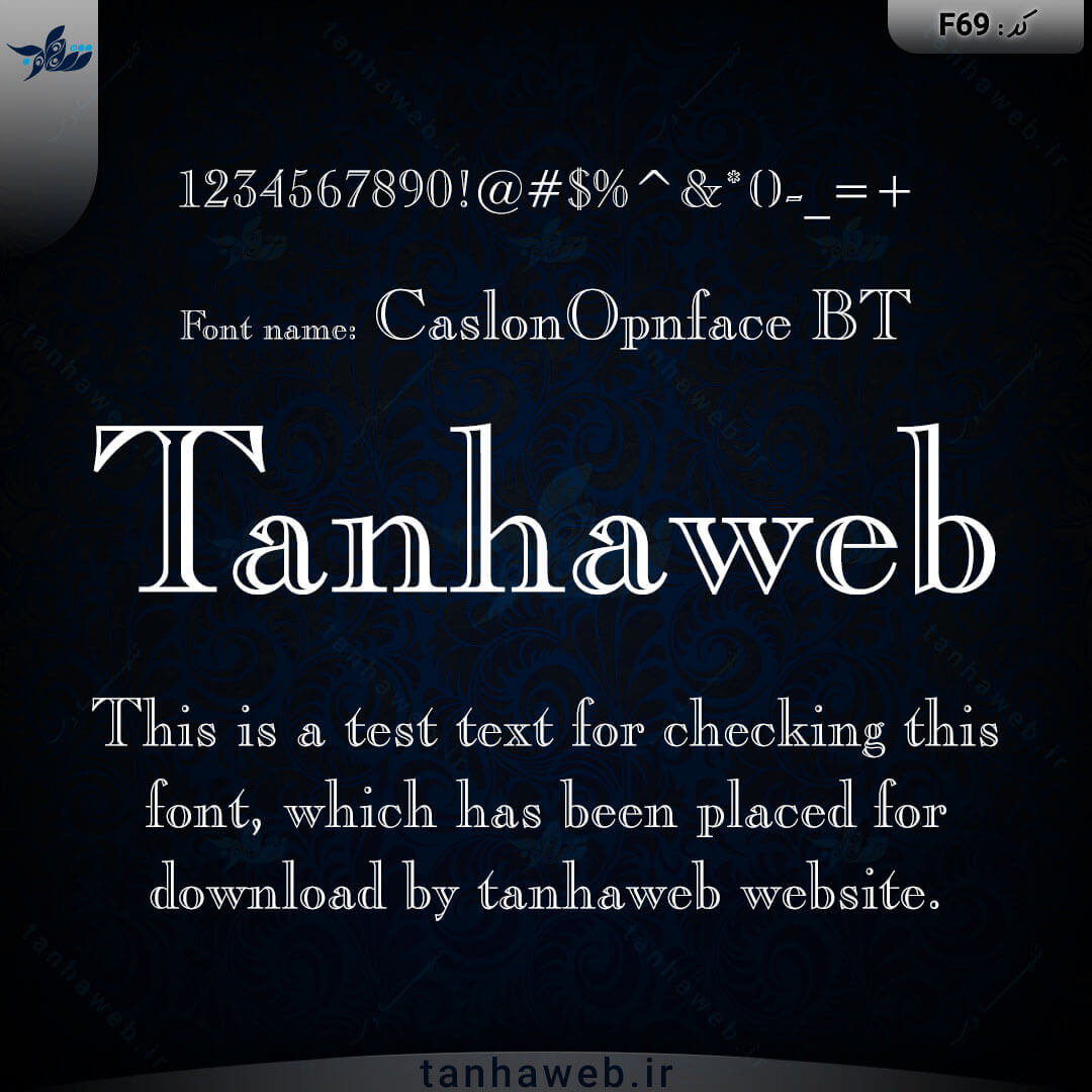 F69 دانلود فونت انگلیسی CaslonOpnface BT