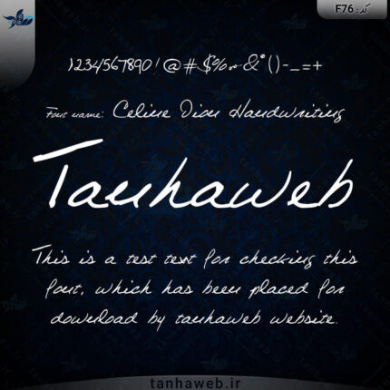 دانلود فونت انگلیسی دست خط دست نویس Celine Dion Handwriting