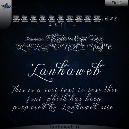 دانلود فونت انگلیسی Akayla Script Deco PERSONAL USE