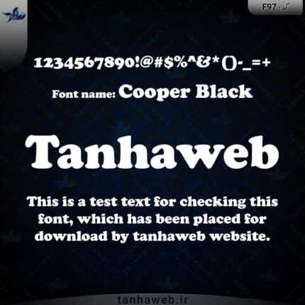 دانلود فونت انگلیسی Cooper Black