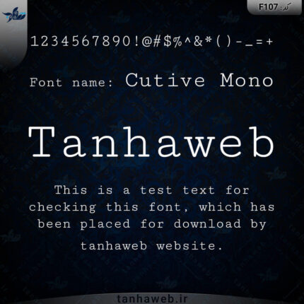 دانلود فونت انگلیسی Cutive Mono