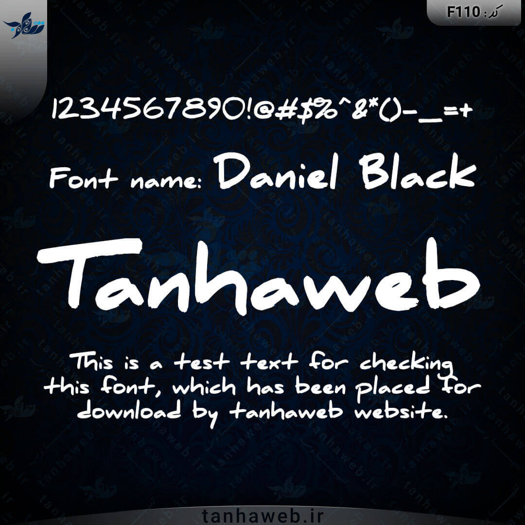 F110 دانلود فونت انگلیسی دانیل بلک Daniel Black