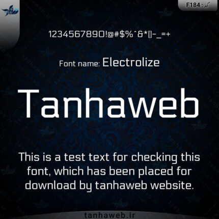 دانلود فونت انگلیسی الکترولیز Electrolize