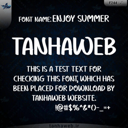 فونت انگلیسی اینجوی سامر Enjoy Summer لذت از تابستان فونت انگلیسی از تنهاوب