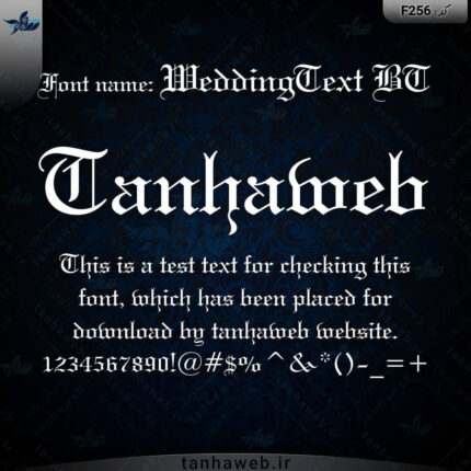 دانلود فونت انگلیسی ودینگ تکست بی تی WeddingText BT