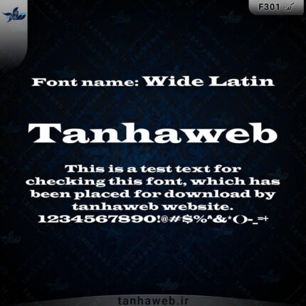 دانلود فونت انگلیسی واید لاتین عریض Wide Latin