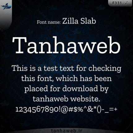 دانلود فونت انگلیسی زیلا اسلب Zilla Slab