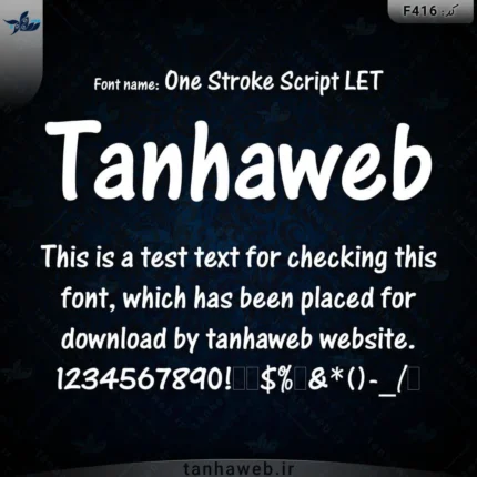 دانلود فونت انگلیسی وان استروک اسکریپت One Stroke Script LET