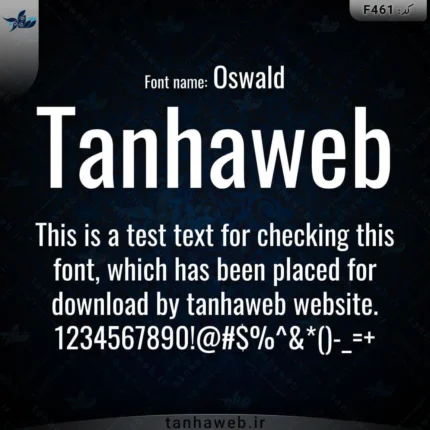 دانلود فونت انگلیسی اسوالد Oswald