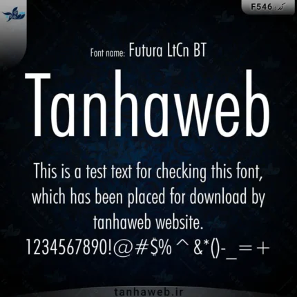 دانلود فونت انگلیسی Futura LtCn BT