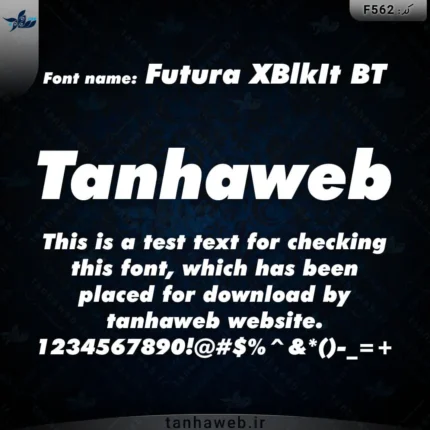 دانلود فونت انگلیسی فوتورا ایکس بیلکیت بی تی Futura XBlkIt BT