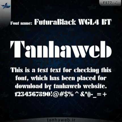 دانلود فونت انگلیسی فیوچرا بلک مشکی FuturaBlack WGL4 BT