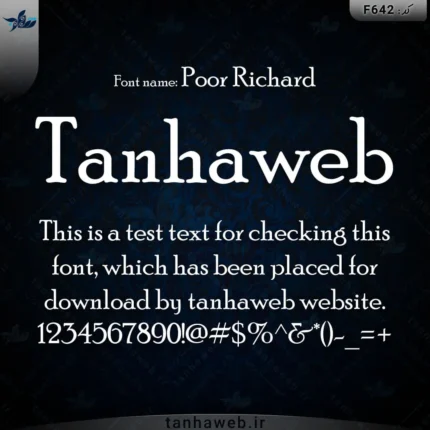 دانلود فونت انگلیسی پور ریچارد Poor Richard