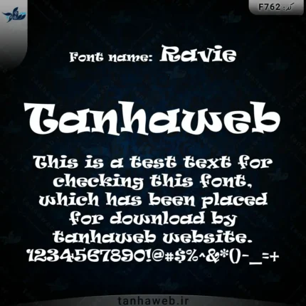 دانلود فونت انگلیسی راوی Ravie