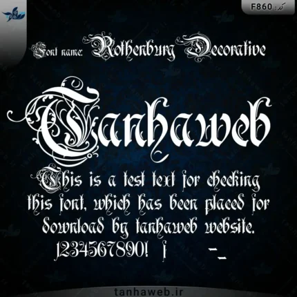 دانلود فونت انگلیسی روتنبرگ دکوراتیو Rothenburg Decorative فونت انگلیسی هری پاتر فونت دکوکراتیو بانک فونت تنهاوب
